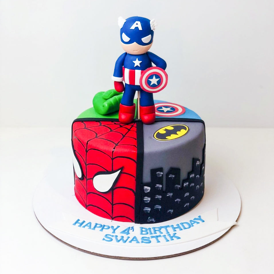 Buy Superhero Logo Fondant Cake Toppers Set of 3 Online in India - Etsy
